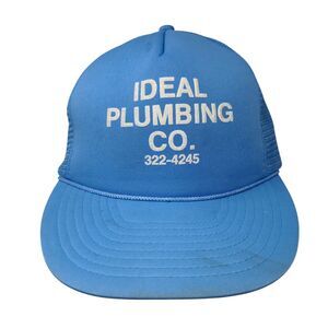 Ideal Plumbing Co. Snapback Rope Trucker Hat Blue OSFA Great Western